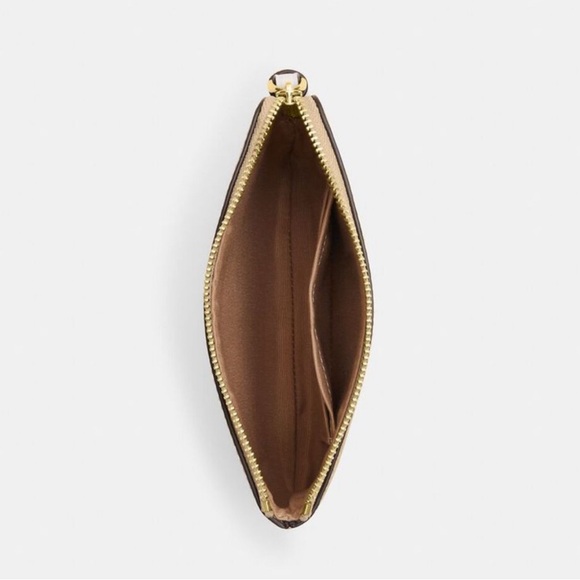 NWT Coach Corner Zip Wristlet In Signature Canvas With Floral Print - Picture 6 of 6